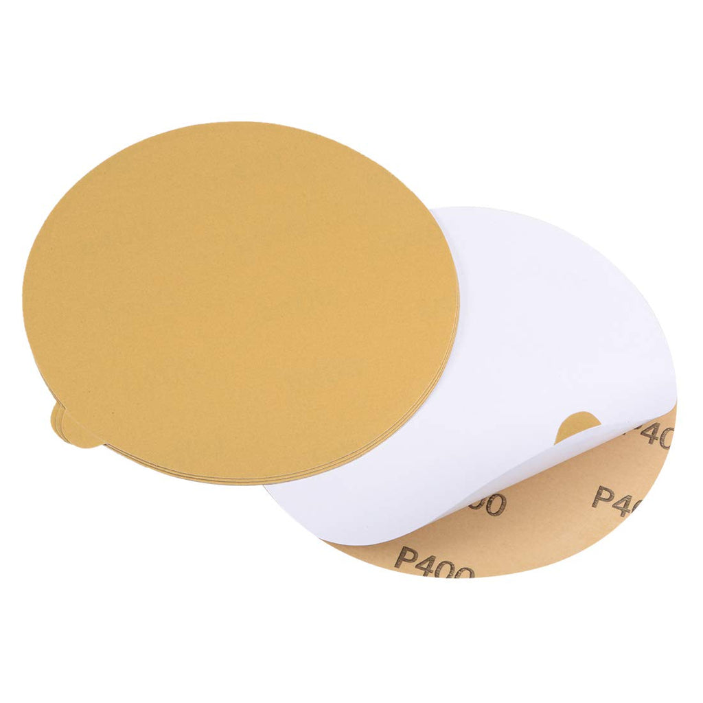  [AUSTRALIA] - uxcell 6-Inch PSA Sanding Disc Aluminum Oxide Adhesive Back Sandpaper Yellow 400 Grit 5 Pcs