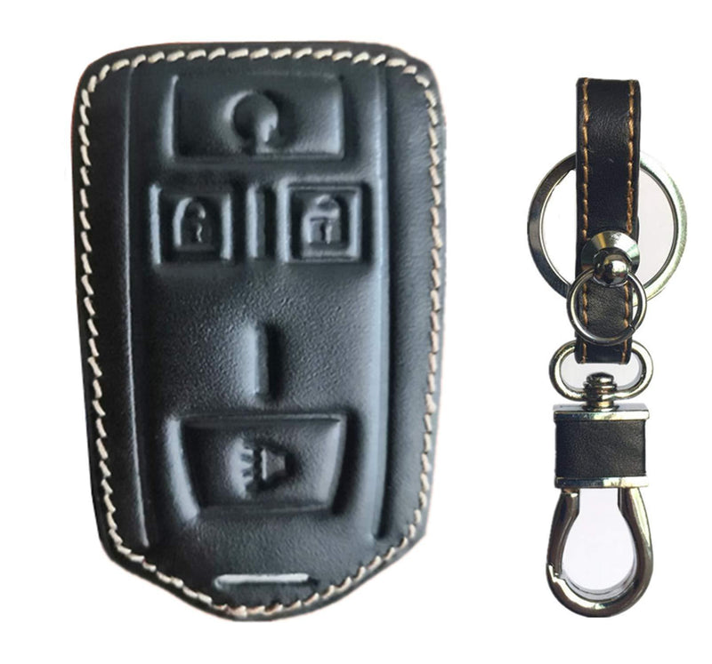  [AUSTRALIA] - KAWIHEN Leather Smart Remote Key Fob Case Holder Cover for M3N-32337100 22881480 Chevrolet Colorado Silverado 1500 2500 HD 3500 HD GMC Canyon Sierra 1500 2500 HD 3500 HD