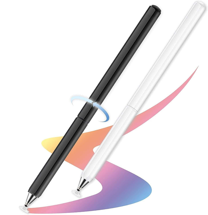  [AUSTRALIA] - Stylus Pens, Universal High Sensitive & Precision Capacitive Disc Tip Touch Screen Pen Stylus for iPhone/iPad/Pro/Samsung/Galaxy/Tablet/Kindle/Computer/FireTablet Black/White
