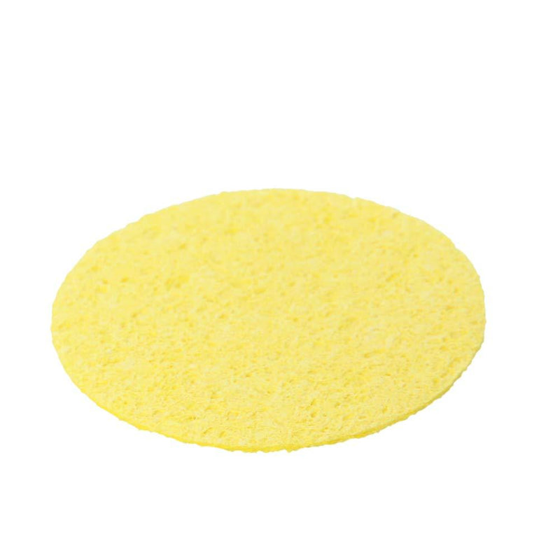  [AUSTRALIA] - Fielect 20Pcs Yellow Round Soldering Iron Cleaning Sponge Replacement Solder Tip Welding Clean Pads