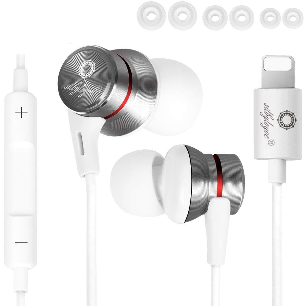 iPhone Headphones for iPhone Earbuds for iPhone in-Ear Lightning Headphones silbyloyoe MFi Certified Lightning Earbuds with Mic Controller Compatible iPhone 11 11 Pro X XS Max XR 7 8 Plus White - LeoForward Australia