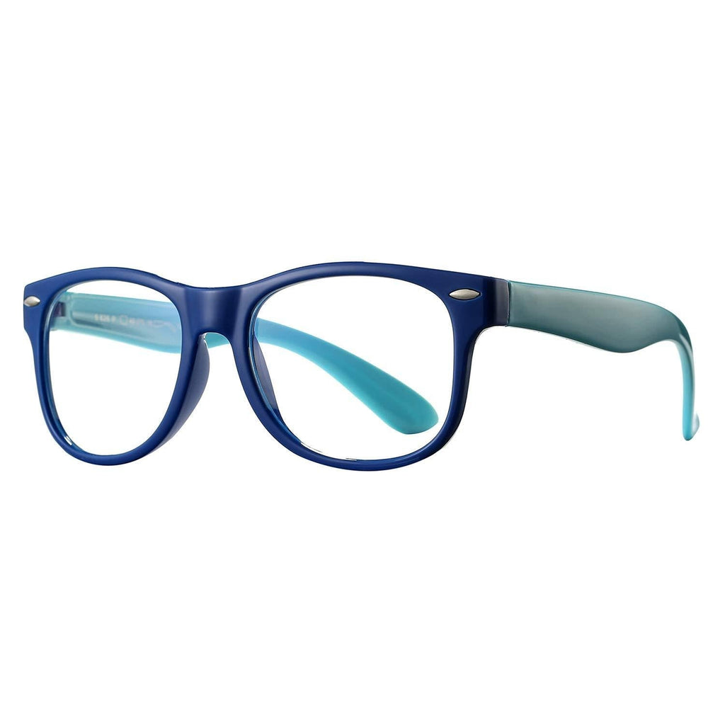  [AUSTRALIA] - Blue Light Blocking Glasses for Kids - Boys & Girls Unbreakable Frame (3-12 Years) Baby Blue 47 Millimeters