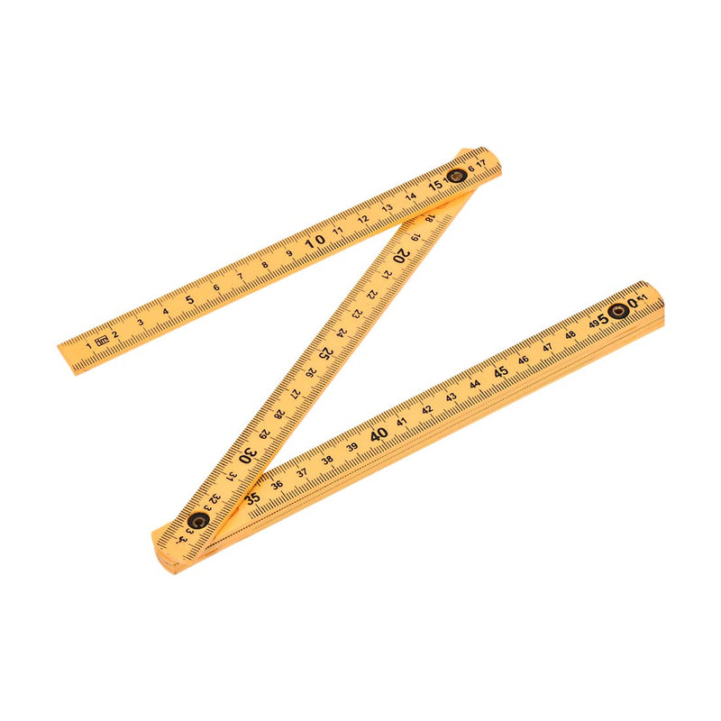  [AUSTRALIA] - uxcell Folding Ruler 100cm 6 Fold Metric Measuring Tool ABS for Woodworking Engineer Yellow