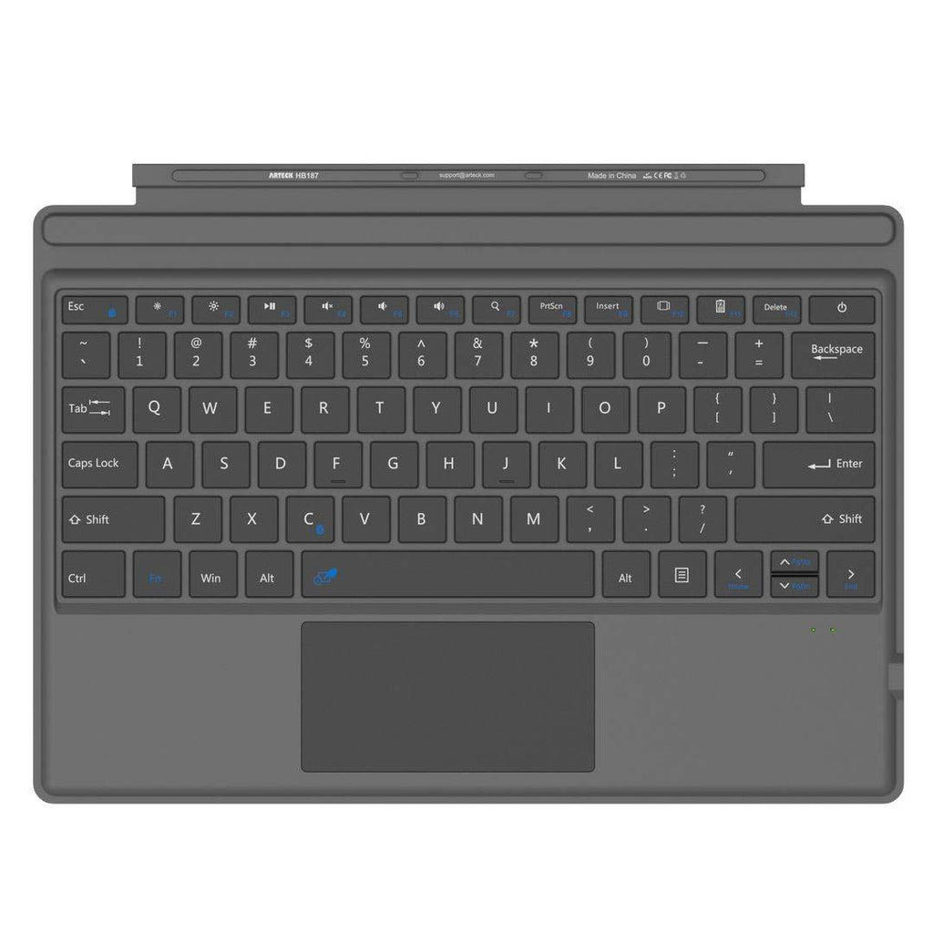 Arteck Microsoft Surface Pro Type Cover, Ultra-Slim Portable Bluetooth Wireless Keyboard with Touchpad Built-in Rechargeable Battery - LeoForward Australia