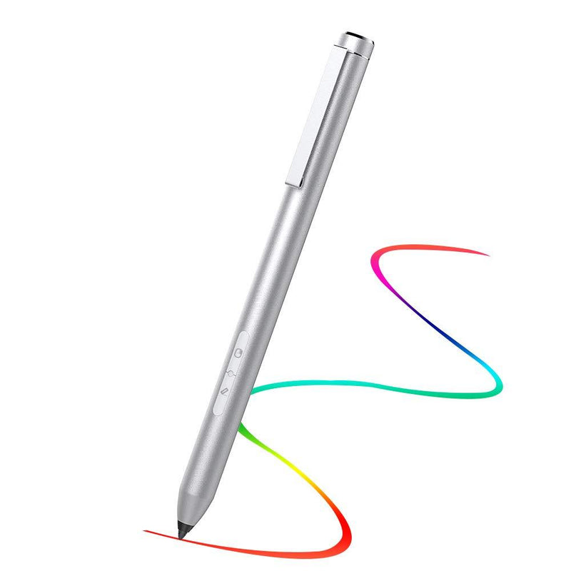 TiMOVO Pen for Surface, Surface Stylus Pen for Surface Pro 7/6/5/4/3/X,Surface Go 2/1,Surface Book 3/2/1,Surface Laptop 3/2/1,Surface Studio 2/1,Surface 3,4096 Level Pressure, 300 Days Standby, Silver - LeoForward Australia