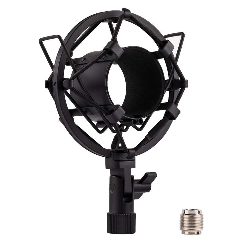  [AUSTRALIA] - LYRCRO Microphone Shock Mount, Mic Anti-Vibration Suspension Shock Mount Holder Clip for 44mm-49mm Diameter Condenser Mic like MXL V67G V67i V69M V87 550 Studio 24 V76T Babybottle SL