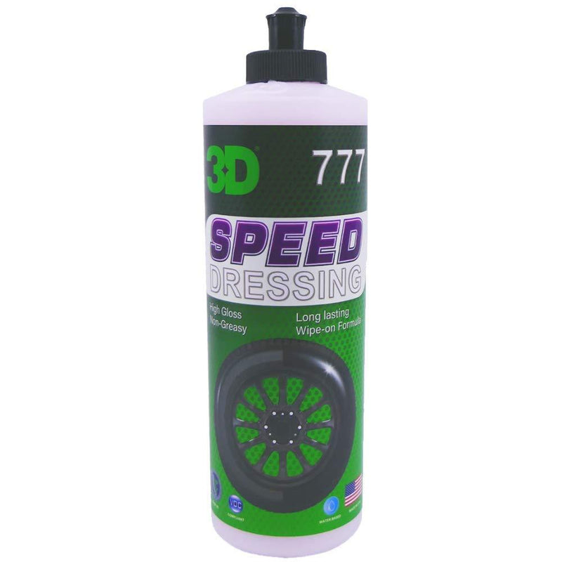 3D Speed Tire Dressing | Long Lasting, High Shine, Wipe On Tire Gloss | Non-Greasy Water Based Protectant | Made in USA | All Natural | No Harmful Chemicals - LeoForward Australia