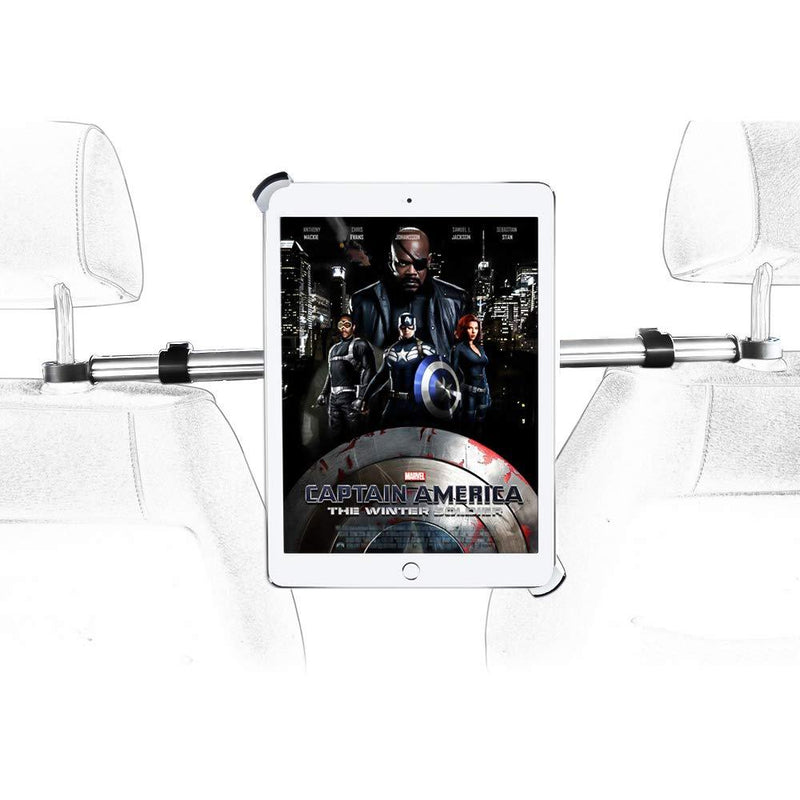  [AUSTRALIA] - Car Headrest Tablet Holder for iPad, EXSHOW Car Between Back Seat Mount Clamp for iPad 2020 2019 2018 iPad Pro 12.9 11 10.5 10.2 9.7 iPad Air, Samsung Galaxy Tab, Huawei Tab and All 9.7 ''-14.5 '' Tab