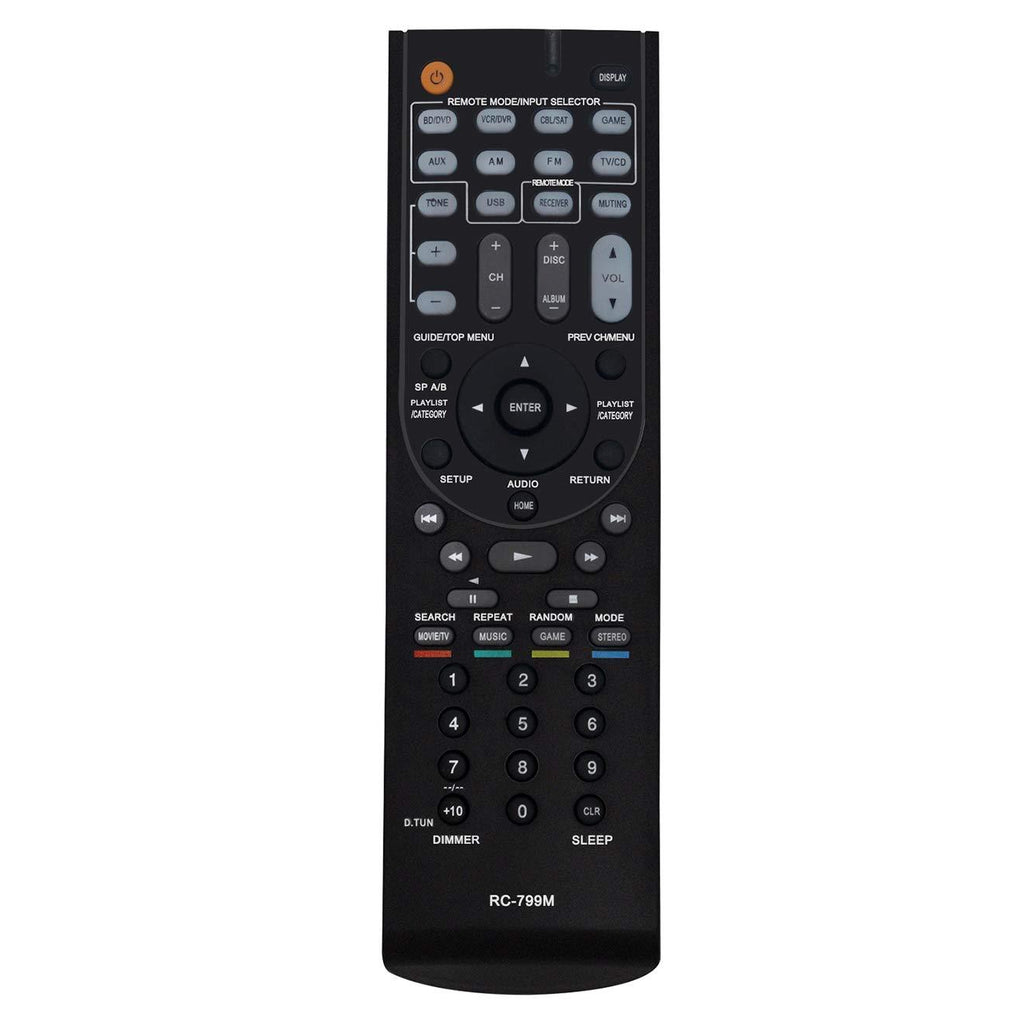 RC-799M RC799M Replace Remote Control fit for Onkyo AV Receiver Audio Video HT-R391 HT-RC430 HT-R548 HT-R558 HT-R558B HT-R590 HT-RC330 HT-S3500 HT-S5400 HTS-5500 TX-SR309 TX-SR313 HT-R591 - LeoForward Australia