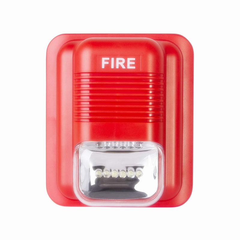  [AUSTRALIA] - Fire Alarm Siren Security Horn Buzzer 12VDC 24V Sound and Light Fire Warning Strobe Siren