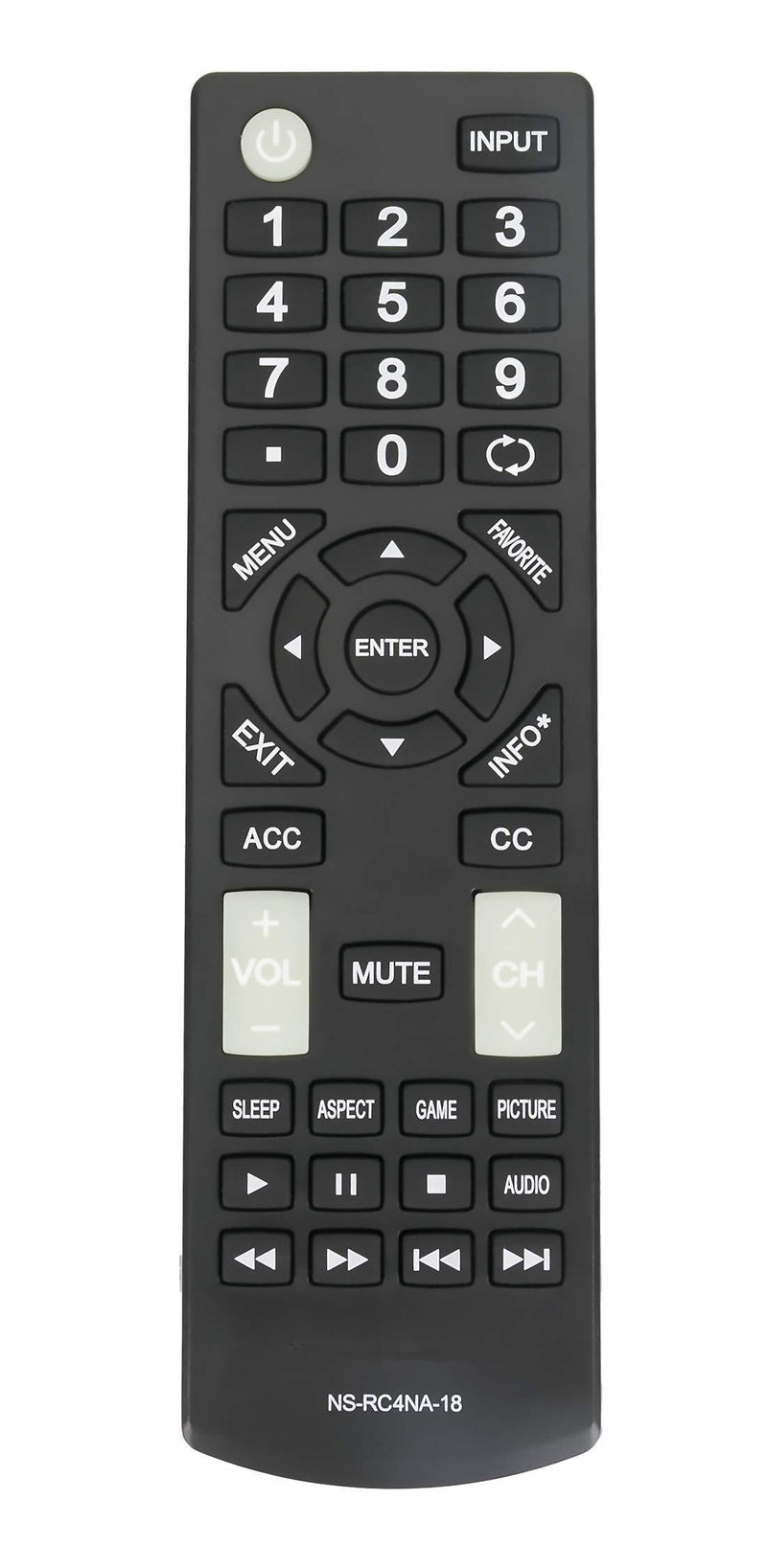 AIDITIYMI NS-RC4NA-18 Remote Control Replacement for Insignia TV NS-32D311NA17 NS-32D311MX17 NS-40D420NA18 NS-49D420NA18 NS-55D420NA18 NS-40D420MX18 NS-55D420MX18 NS-50D510NA17 NS-50D510MX17 - LeoForward Australia