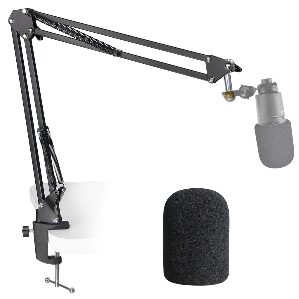  [AUSTRALIA] - YOUSHARES AT2020 Mic Stand with Pop Filter - Microphone Boom Arm Stand with Foam Windscreen for AT2020 USB + AT2035 Condenser Microphone