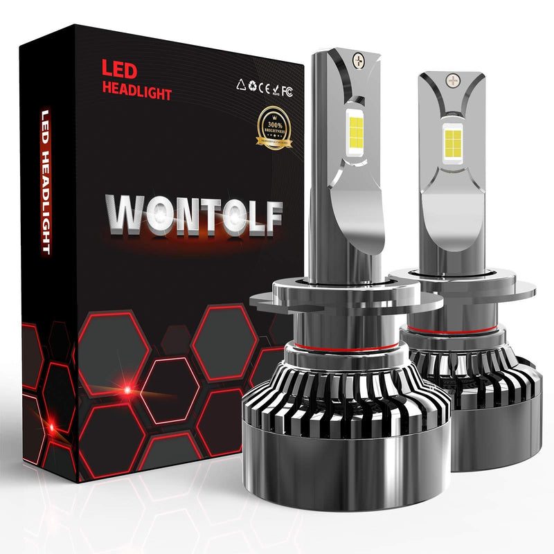 Wontolf H7 LED Headlight Bulbs 120W 20000LM High Power Super Bright H7 LED 6000K CSP Chips Conversion Kit Cool White - LeoForward Australia