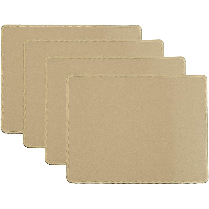 Anti Slip Rubber Mouse Pad in Gold for Office Desk (4 Pack) - LeoForward Australia