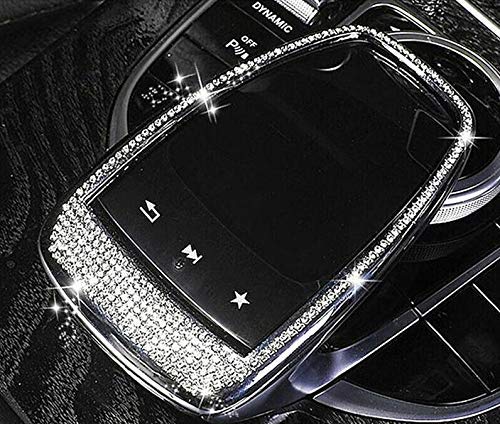 H World Shopping Bling Crystal Shiny Diamond Car Interior Multimedia Center Control Panel Cover for Mercedes Benz E C-Class GLC W205 W213 - LeoForward Australia