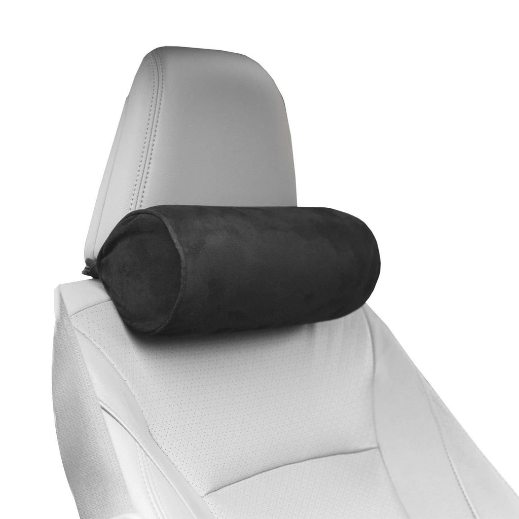  [AUSTRALIA] - Lebogner Car Headrest Pillow, Travel Neck Support Cushion For Pain, Muscle Tension Relief And Cervical Support With Adjustable Straps For Car Seat, Home And Office, Memory Foam Ergonomic Design, Black