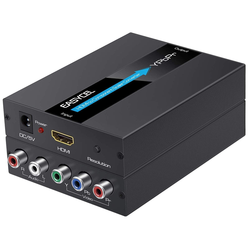  [AUSTRALIA] - HDMI to Component Converter with Scaler Function, EASYCEL Aluminum 1080P HDMI to YPbPr, HDMI to RGB 5RCA Scaler Converter, HDMI Input to Component YPbPr Output Converter
