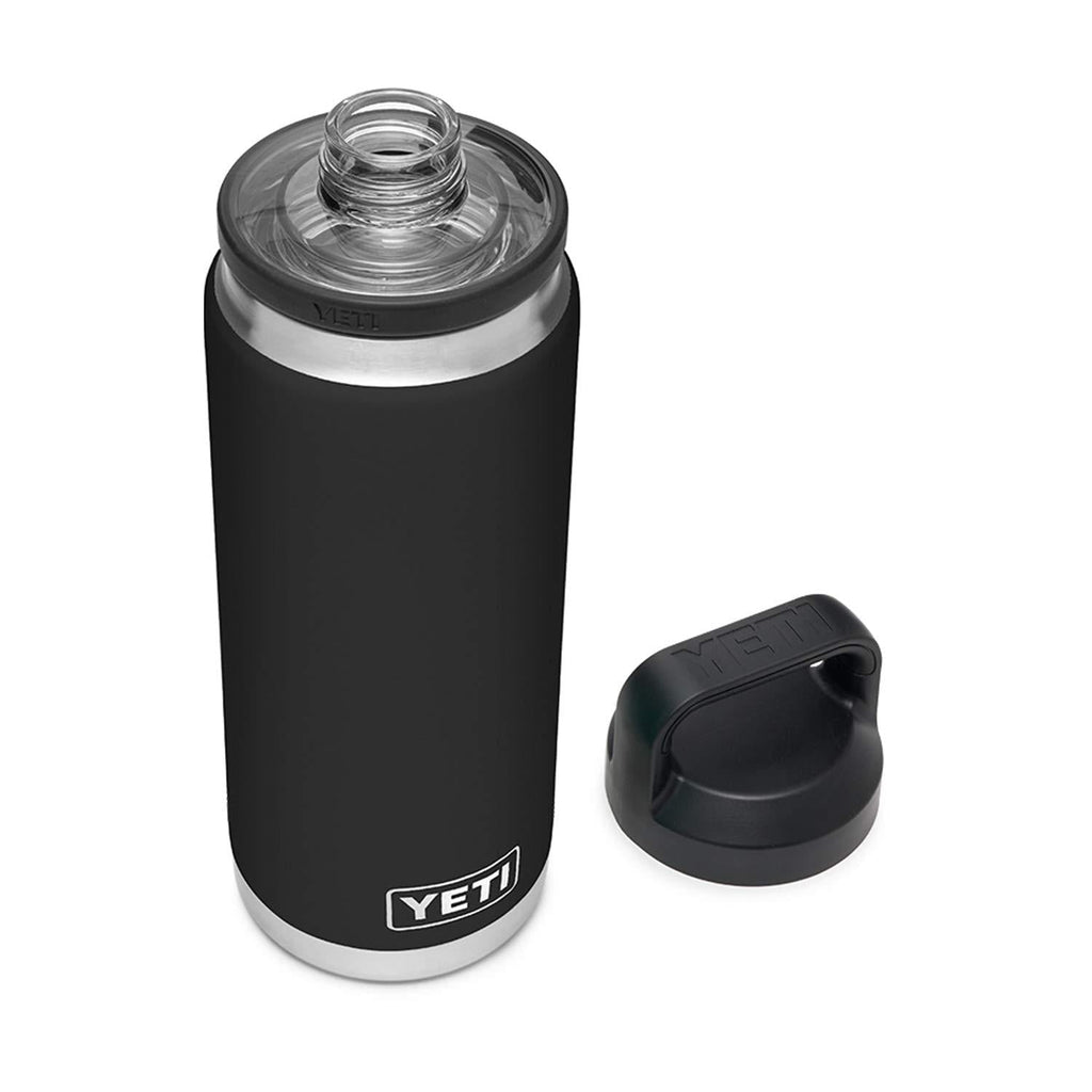 YETI Rambler 26 oz Bottle, Vacuum Insulated, Stainless Steel with Chug Cap, Black - LeoForward Australia