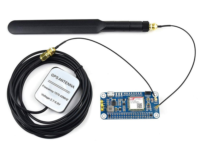  [AUSTRALIA] - for Raspberry Pi NB-IoT Cat-M (eMTC) GNSS HAT Based on SIM7080G with LTE GPS External Antenna for Pi 4 3 2 Model B B+ Zero W WH USB Interface UART Supports GLONASS BeiDou Galileo @XYGStudy SIM7080G Cat-M/NB-IoT HAT