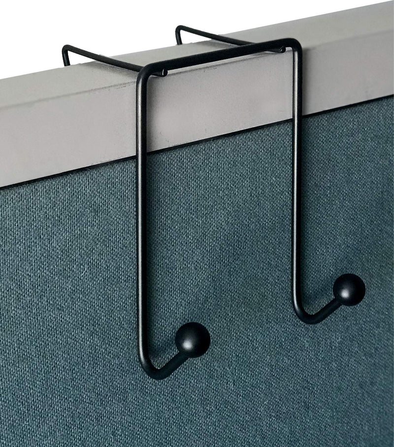  [AUSTRALIA] - Tetra-Teknica CWH-02 3 Inch Space Addition Wire Double Hook for Partition Wall Cubicle Panel, Color Black