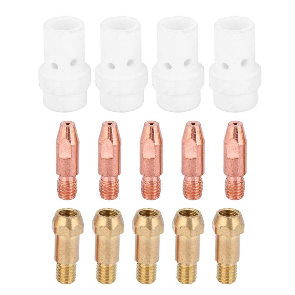  [AUSTRALIA] - Mig Welding Accessories, 14pcs MIG Welding Consumable Part Kit, Contact Tip Gas Diffuser Tip Holder Set, for Binzel 36KD MIG Welding Torch, 0.8mm, 1.0mm, 1.2mm, 1.6mm Optional(1.0mm)