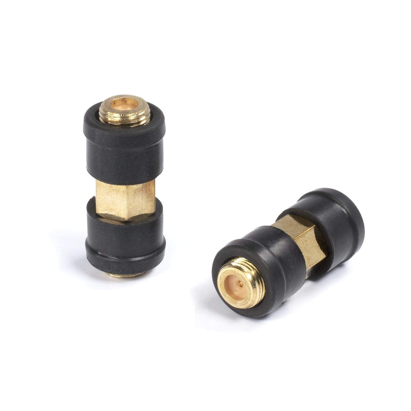  [AUSTRALIA] - Weather Sealed Cable Extension Coupler - 4 Pack - Cable Extension Adapter (Barrel Splice - Coupler) - Connects Two Coaxial Video Cables (Female to Female Connector) 3GHz Rated, 4 Count, in Gold