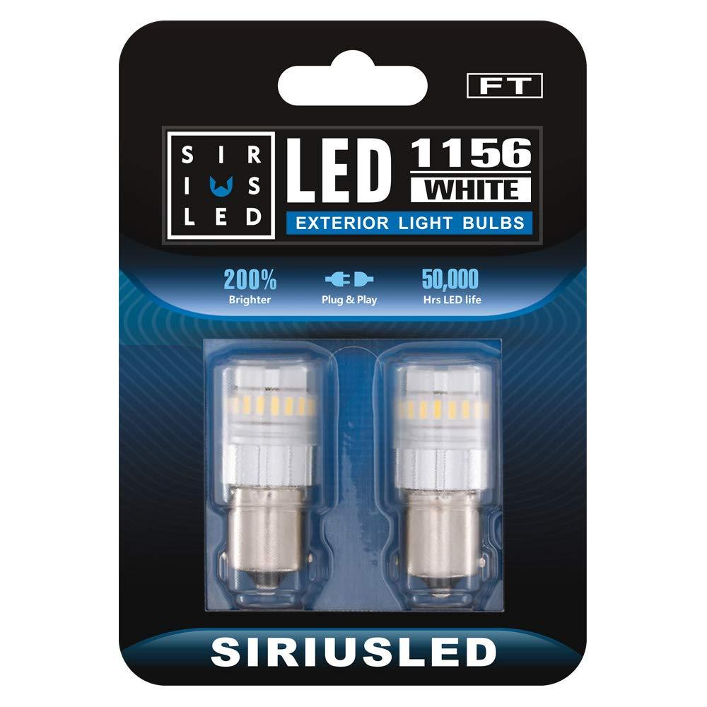SIRIUSLED - FT- 1156 7506 LED Backup Reverse Light Bulb Super Bright High Power 3030+4014 SMD White 6500K Pack of 2 - LeoForward Australia