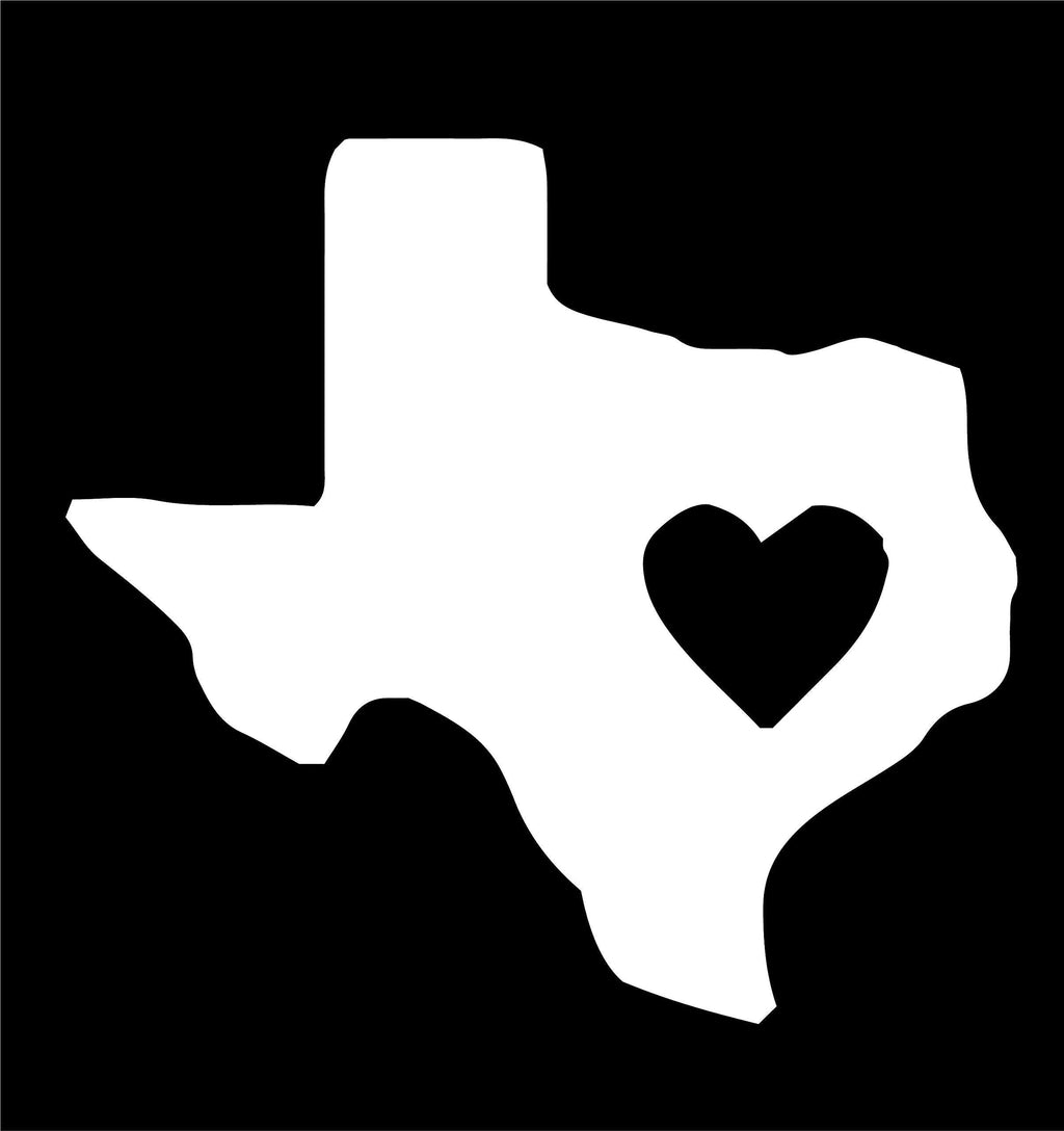  [AUSTRALIA] - Texas State with Heart Vinyl Decal Bumper Sticker 5-Inches by 5-Inches | RS139
