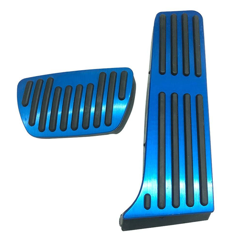  [AUSTRALIA] - BOYUER Anti-Slip No Drilling Aluminum Brake and Gas Accelerator Pedal Covers Foot Pedal Pads Kit For Toyota 2019 2020 RAV4 Avalon 2018-2020 Camry 2PCS (BLUE) BLUE