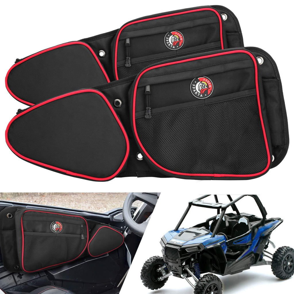  [AUSTRALIA] - Seven Sparta Door Bags for Polaris RZR, Including 2014-2019 RZR XP4 1000, 2014-2019 XP1000,RZR Turbo, 2015-2019 RZR 900(60" Wide Models), Doors Side Storage Bags with Knee Protection Pad for RZR Turbo