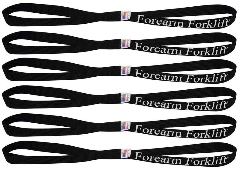  [AUSTRALIA] - Forearm Forklift FFLH246 LoopHolz Soft Loop Straps for Motorcycles, UTV's, Quads, Generators and Other Equipment for Lengthening Tie-Downs and Bungee Cords | 24-inch, Pack of 6, Black
