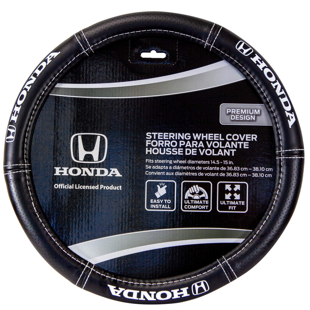  [AUSTRALIA] - Plasticolor 006705R01 Replacement for Car Truck or SUV Steering Wheel Cover with Honda Logo Embrodired Logo High Contrast Stitching
