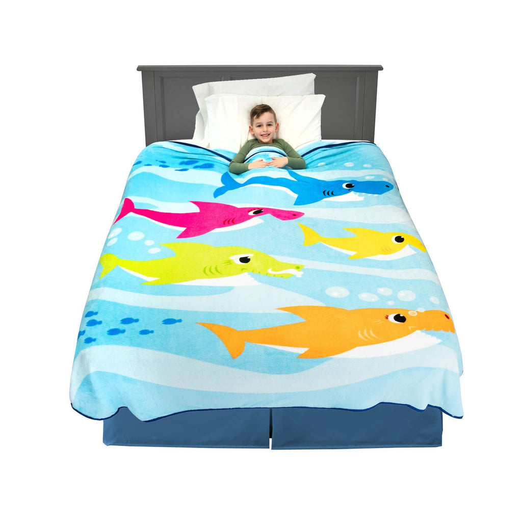  [AUSTRALIA] - Franco Kids Bedding Super Soft Plush Blanket, Twin/Full Size 62" x 90", Baby Shark Twin/Full Size 62" x 90"