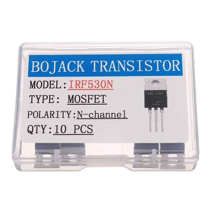 BOJACK IRF530 MOSFET Transistors IRF530N 17A 100V N-Channel Power MOSFET TO-220AB (Pack of 10 Pcs) - LeoForward Australia