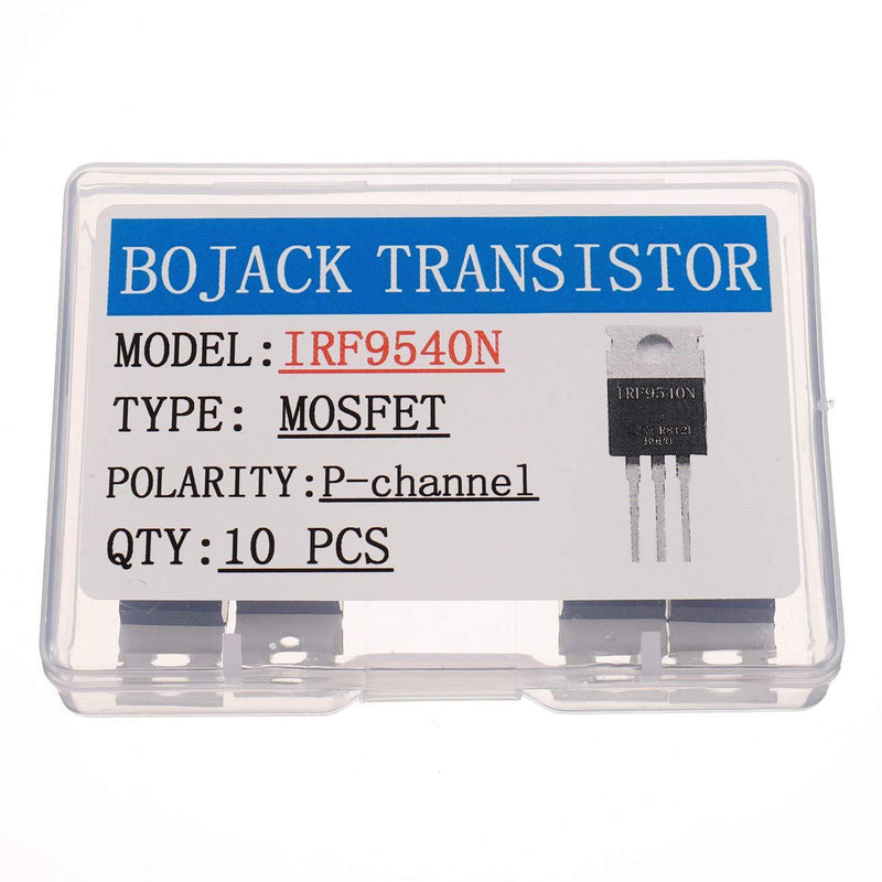 BOJACK IRF9540 MOSFET Transistors IRF9540N 23 A 100 V P-Channel Power MOSFET TO-220AB (Pack of 10 Pcs) - LeoForward Australia