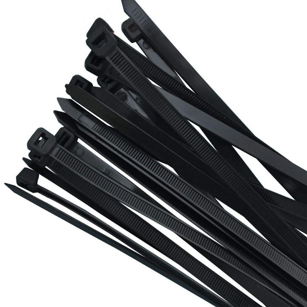  [AUSTRALIA] - Heavy duty cable ties Cable ties Nylon zip ties 16 inch Zip ties100 per pack Environmentally friendly Industrial quality Uses 3 latches for stronger locks With 60 Pounds Tensile -Black 16" Black (100 Pack)