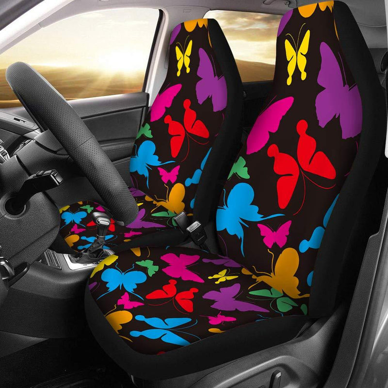  [AUSTRALIA] - Butterfly Auto Front Seat Covers Car Seat Set Cushion Set 2 Piece Automobile Cushion Pad Protective for Car butterfly 1