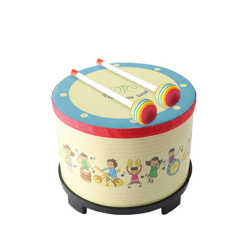 Floor Tom Drum 8 inch Gathering Club Carnival Colorful Percussion Instrument with 2 Mallets Music Drum for Child Special Christmas Birthday Gift. (8 inch) - LeoForward Australia