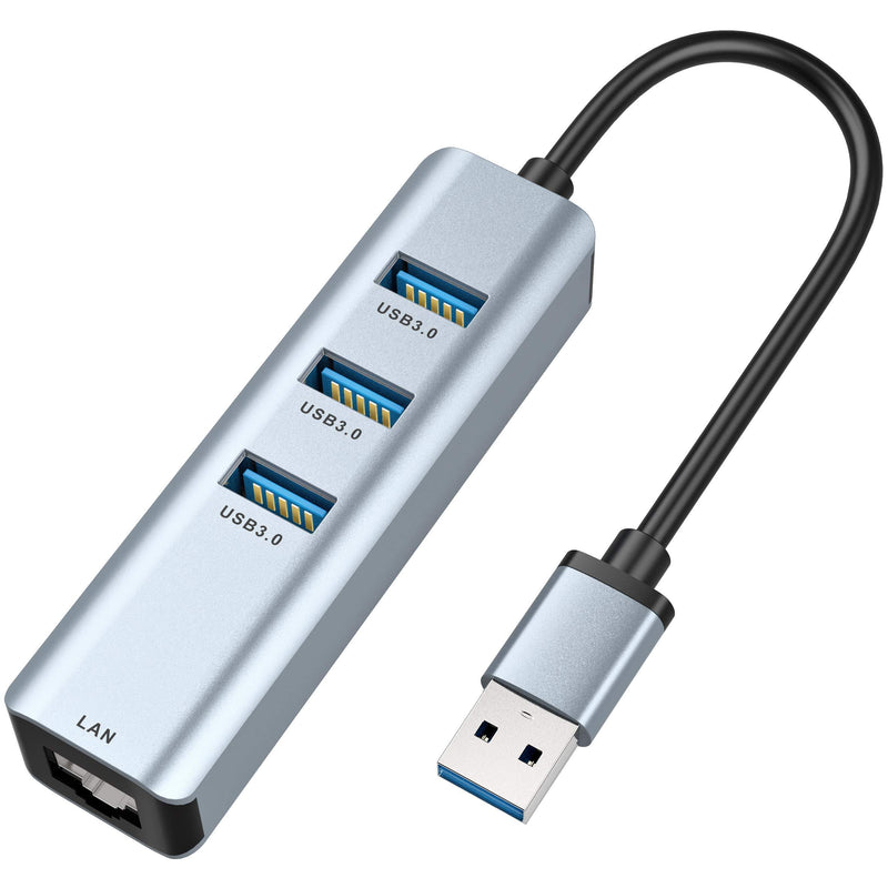 USB 3.0 to Ethernet Adapter,ABLEWE 3-Port USB 3.0 Hub with RJ45 10/100/1000 Gigabit Ethernet Adapter Support Windows 10,8.1,Mac OS, Surface Pro,Linux,Chromebook and More - LeoForward Australia