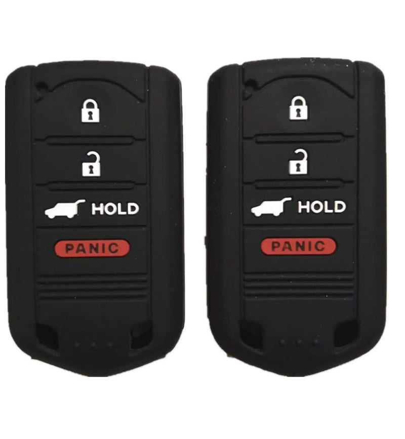  [AUSTRALIA] - Silicone Smart Key Fob Covers Case Protector Keyless Remote Holder for Acura MDX TL TLX ZDX RDX TSX RL ZD IL M3N5WY8145 (Not fit ENGINE HOLD FOB) Black OEM Part Number 267F-5WY8145