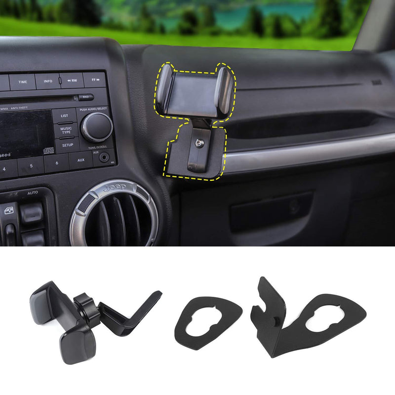  [AUSTRALIA] - JeCar Multi-Functional JK Phone Holder, 2 in 1 Phone & Walkie Talkie Bracket for Jeep Wrangler 2011-2018 Jeep Wrangler JK JKU, Gray