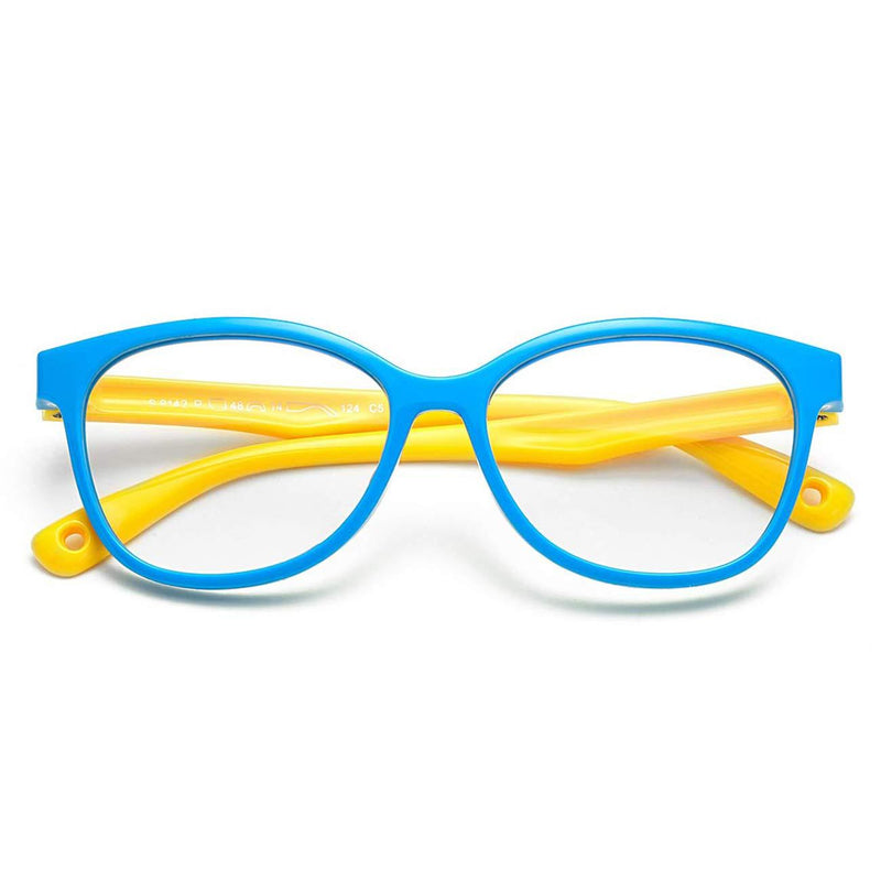  [AUSTRALIA] - MARIDA Kids Blue Light Blocking Glasses, Computer Glasses for Kids, UV Glasses for Computer or TV Boys Girls Age 4-10 Blue&yellow