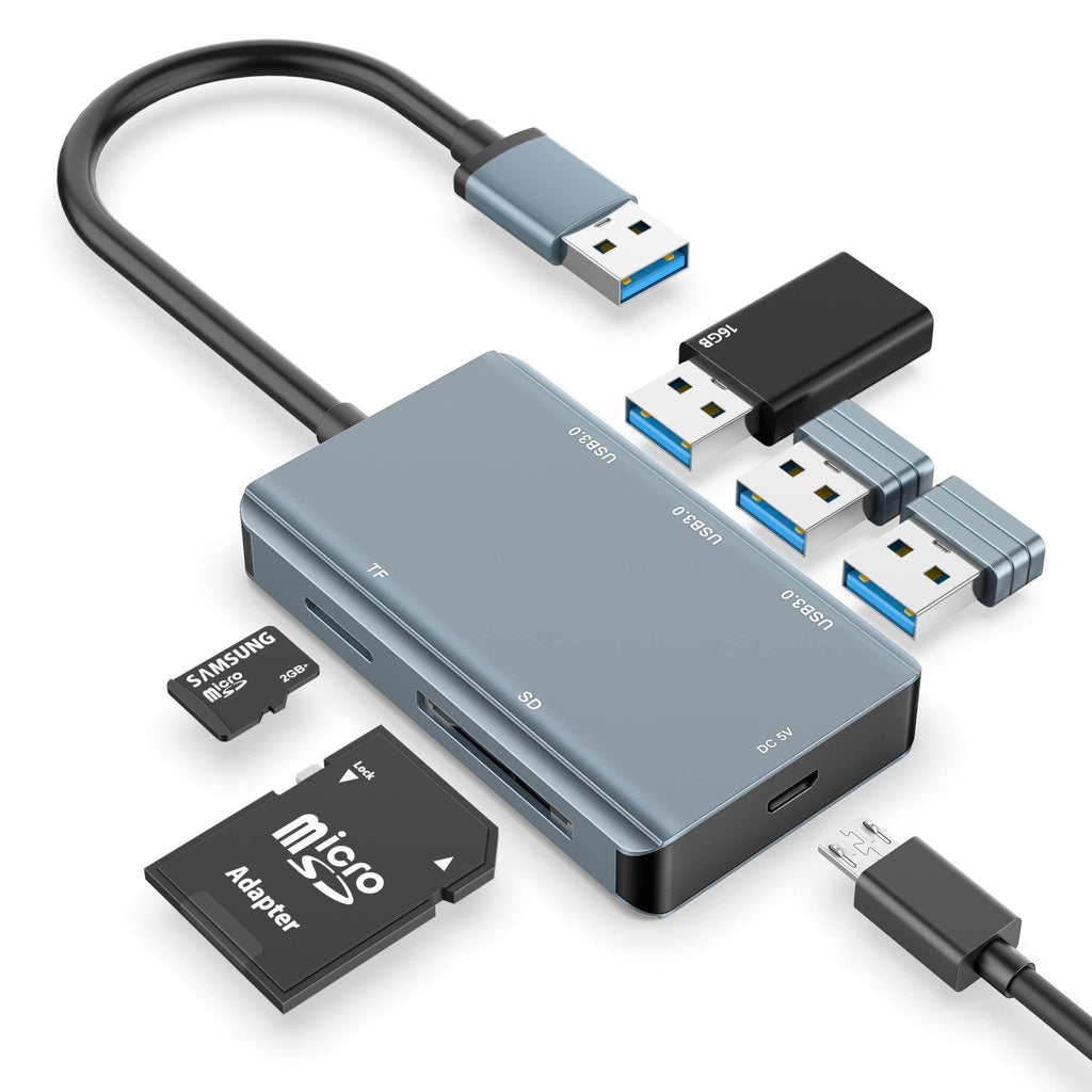 SD Card Reader, Vilcome USB 3.0 Card Reader with 3 USB 3.0 Ports + SD & TF Card Slots, 5Gbps USB Hub Adapter for MacBook Pro/Air,Computer/Laptop,Windows,iMac,USB Flash Drive,Mobile HDD and More - LeoForward Australia