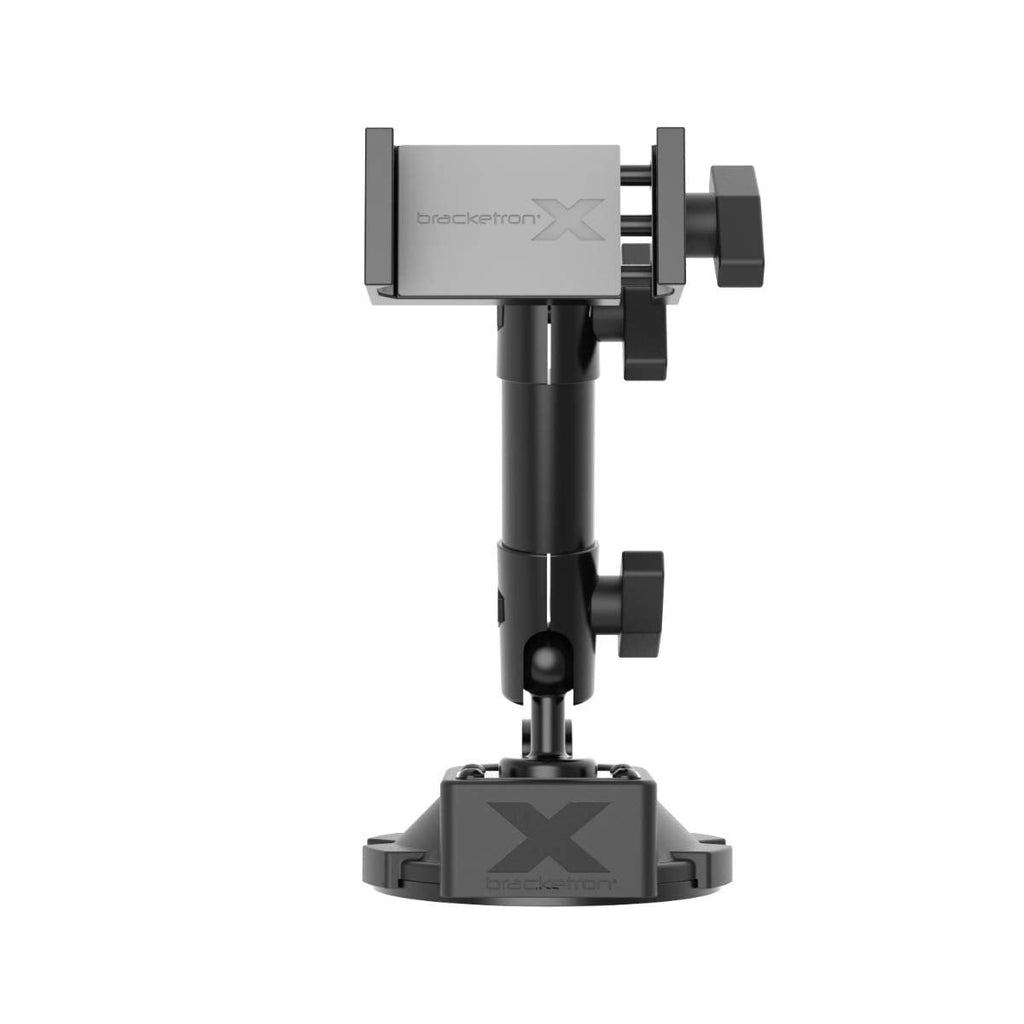  [AUSTRALIA] - Bracketron HD Phone Dock PRO Dash and Window Metal Clamp Mount, Phone Holder for Car, Universal Phone Mount for Phones up to 3.5 Inches Wide