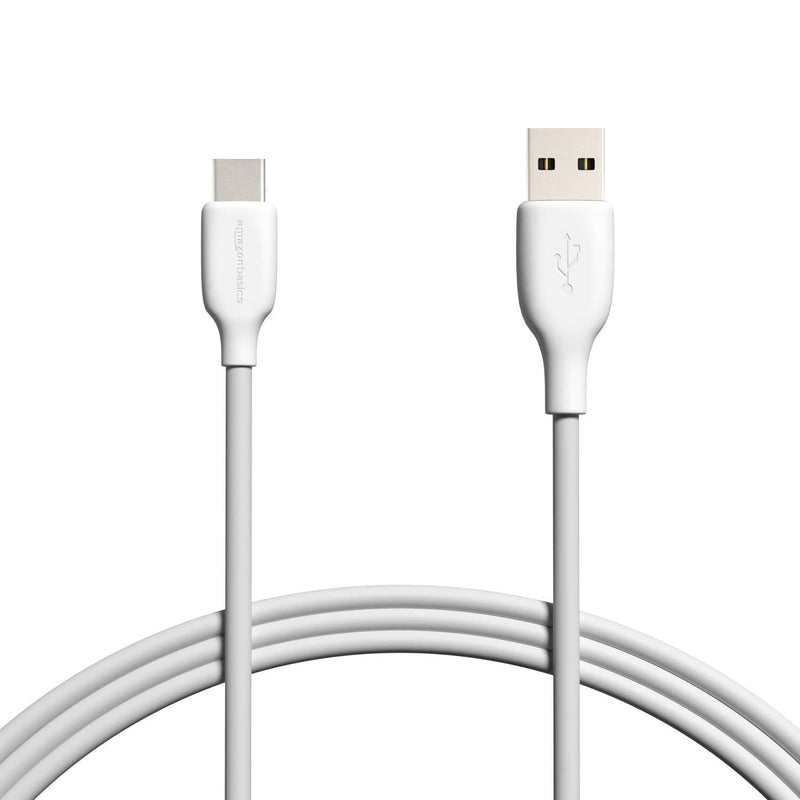 Amazon Basics Fast Charging 60W USB-C2.0 to USB-A Cable (USB-IF Certified) - 3-Foot, White 1 Pack 3 Feet - LeoForward Australia