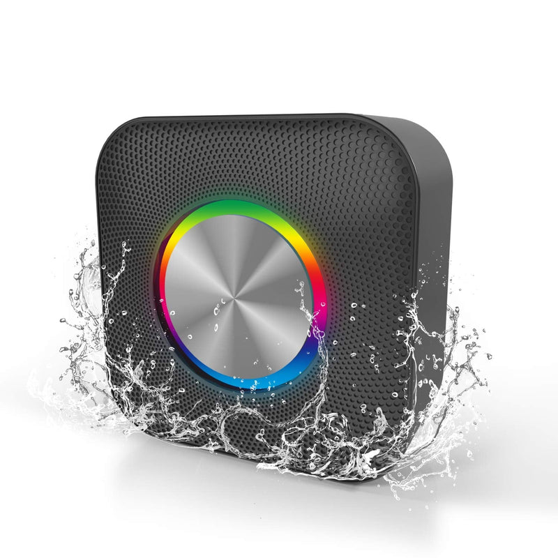 Waterproof Portable Bluetooth Speaker with Party Lights Supports up to 32G TF Cards- Black - LeoForward Australia