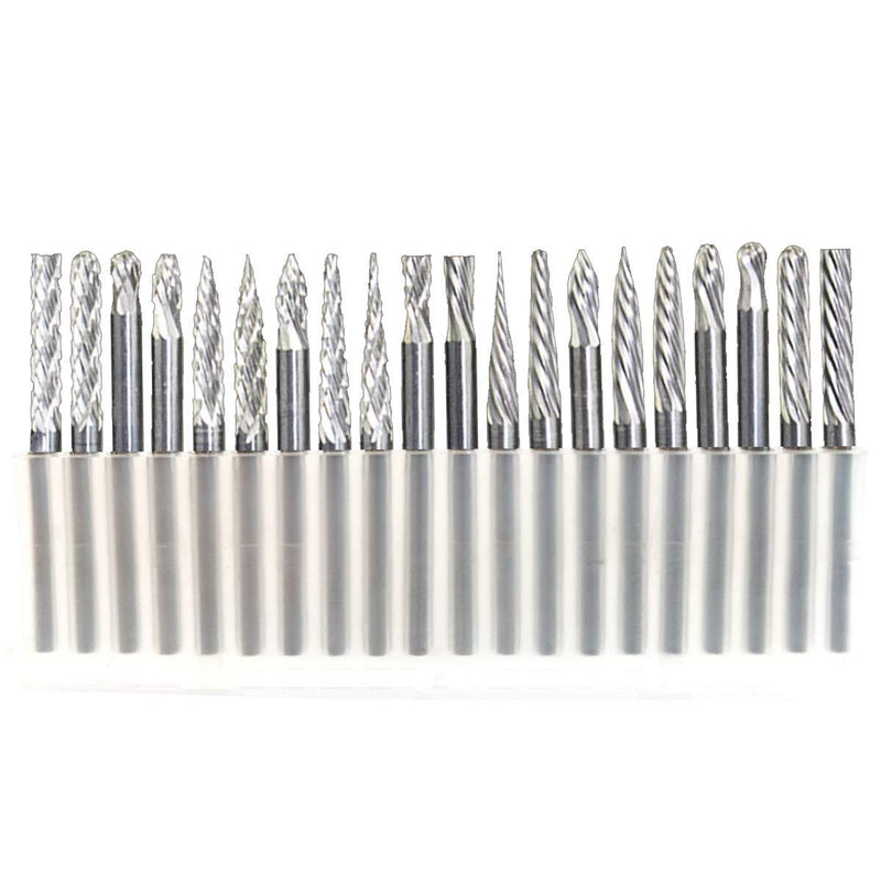 Woodworking Carbide Bits for Rotary Tool, 3 mm (1/8 Inch) Shank Tungsten Steel Solid Carbide Rotary Files Burrs Engraving Wood Burrs - LeoForward Australia