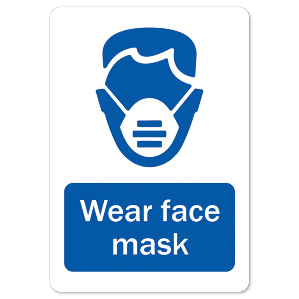  [AUSTRALIA] - SignMission - Wear Face Mask | Vinyl Decal | Protect Your Business, Municipality, Home & Colleagues |  Made in The USA, 14" X 10" Decal (OS-NS-D-1014-25581)