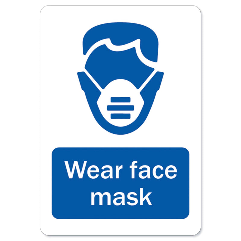  [AUSTRALIA] - SignMission - Wear Face Mask | Vinyl Decal | Protect Your Business, Municipality, Home & Colleagues |  Made in The USA, 14" X 10" Decal (OS-NS-D-1014-25581)