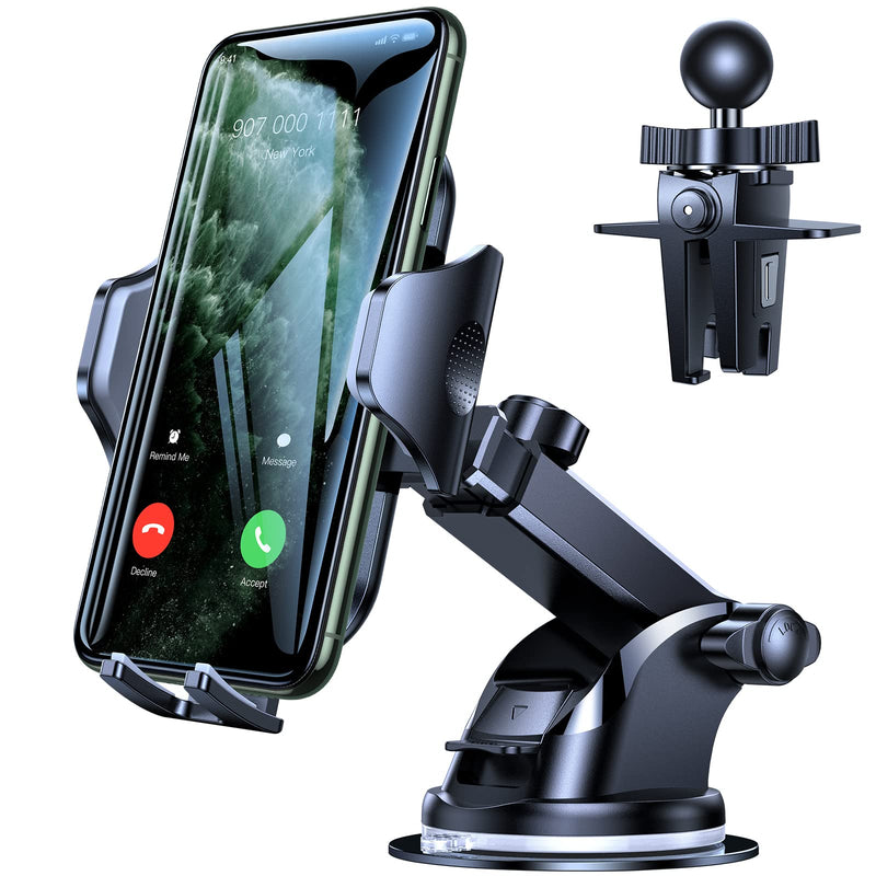  [AUSTRALIA] - VICSEED Phone Mount for Car [Powerful Suction][Thick Cases & Big Phones Friendly] Universal Car Phone Holder Mount Dashboard Windshield Air Vent Cell Phone Holder Car for iPhone 14/13/12 Big Phone Friendly